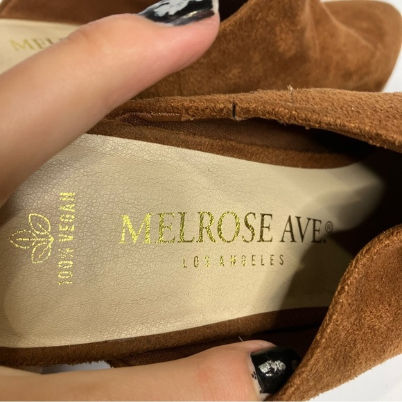 Melrose Ave Los Angeles pointed toe mules block heel 100% vegan women’s size 8.5 - Picture 7 of 8